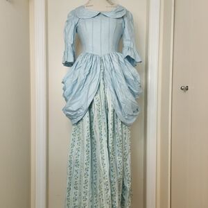 Antique Colonial Fronteer Floral Dress